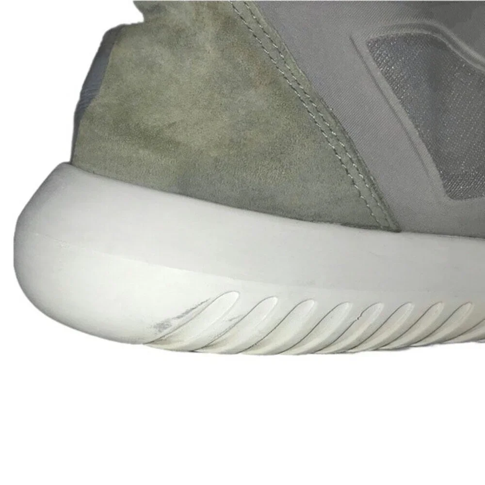 Adidas Originals Tubular Defiant Gray Marl Knit Suede Womens Sneakers Size 9